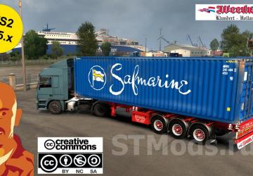 Weeda D-TEC container Trailer version 1.4 Fix for Euro Truck Simulator 2 (v1.49.x)