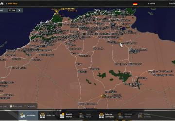 World Map Background version 2.0 for Euro Truck Simulator 2 (v1.54.x)