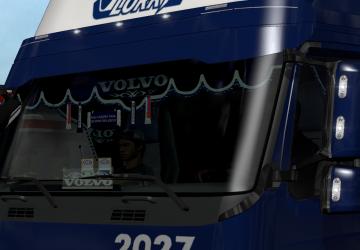 Curtains for Volvo FH16 2009 version 1.0 for Euro Truck Simulator 2 (v1.39.x, 1.40.x)