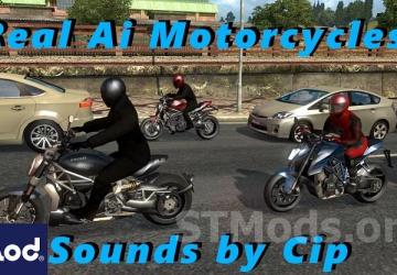 Sounds for Motorcycle Traffic Pack by Jazzycat v6.5 for Euro Truck Simulator 2 (v1.47.x, 1.48.x)