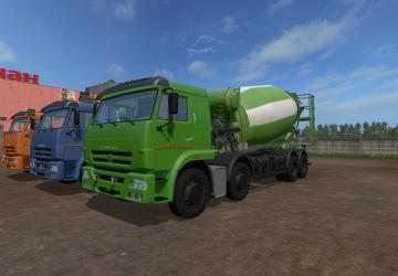 KamAZ-5814W2 Concrete Mixer Truck version 1.0.0.1 for Farming Simulator 2017 (v1.5.x)