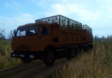KamAZ-65115 Orange version 1.2 for Farming Simulator 2017 (v1.5x)
