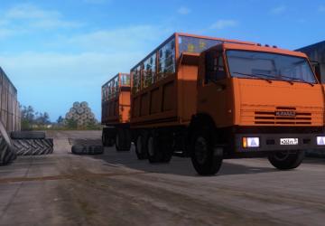 KamAZ-65115 Orange version 1.2 for Farming Simulator 2017 (v1.5x)