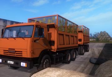 KamAZ-65115 Orange version 1.2 for Farming Simulator 2017 (v1.5x)