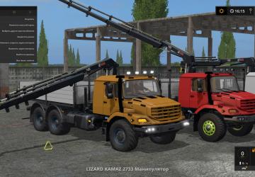 KamAZ 65223 Crane Truck version 1.0 for Farming Simulator 2017 (v1.5.3.1)