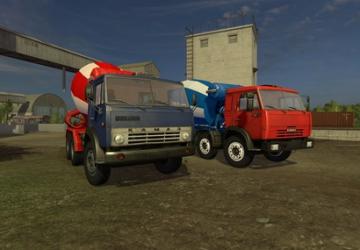 KamAZ Concrete Mixer version 08.10.20 for Farming Simulator 2017 (v1.5x)