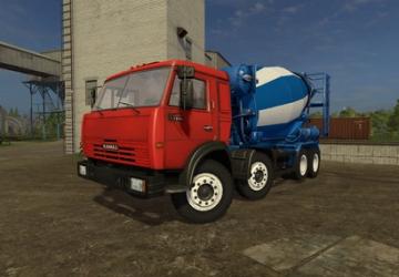 KamAZ Concrete Mixer version 08.10.20 for Farming Simulator 2017 (v1.5x)