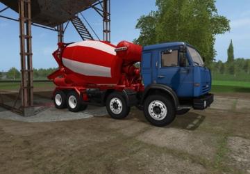 KamAZ Concrete Mixer version 08.10.20 for Farming Simulator 2017 (v1.5x)