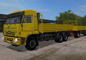 KamAZ Flatbed version 1.0.0.0 for Farming Simulator 2017 (v1.5.x)