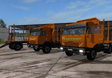 KamAZ Timber Truck version 1.0.0.0 for Farming Simulator 2017 (v1.5.x)