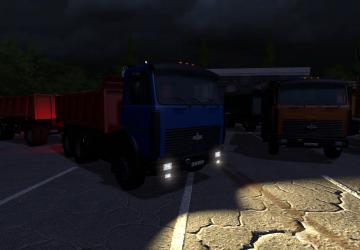 MAZ-5516A2 + MAZ-856101 Trailer version 1.0.0.1 for Farming Simulator 2017 (v1.5.3.1)