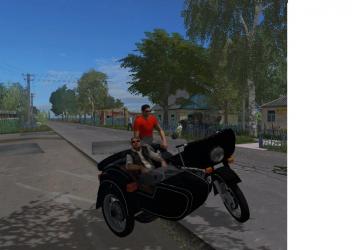 Ural M-67 Motorcycle with Sidecar version 1.0 for Farming Simulator 2017 (v1.5.x)