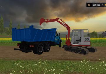 Poclain 35 Crawler Excavator version 1.0 for Farming Simulator 2017 (vv1.5.3.1)