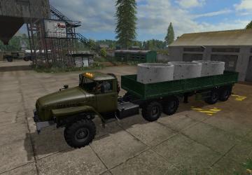Flatbed Trailer for SPK New World Map version 1.0.0.0 for Farming Simulator 2017 (v1.5.3.1)