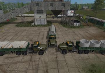 Flatbed Trailer for SPK New World Map version 1.0.0.0 for Farming Simulator 2017 (v1.5.3.1)