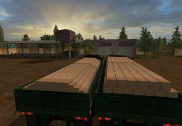 Flatbed Trailer for SPK New World Map version 1.0.0.0 for Farming Simulator 2017 (v1.5.3.1)
