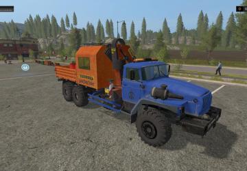 Ural 4320 Emergency Crane Manipulator Unit v1.0 for Farming Simulator 2017 (v1.5.3.1)