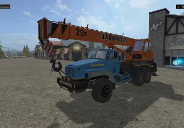 Ural 4320 Mobile Crane version 1.1 for Farming Simulator 2017 (v1.5.3.1)