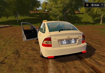 VAZ Priora Taxi version 1.0 for Farming Simulator 2017 (v1.5.3.1)