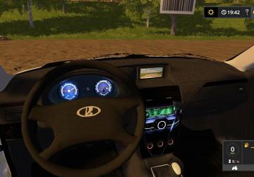 VAZ Priora Taxi version 1.0 for Farming Simulator 2017 (v1.5.3.1)