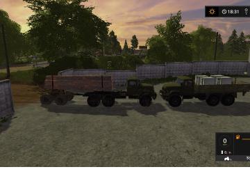 ZIL 131 Timber Truck Flatbed Auto Loading for Farming Simulator 2017
