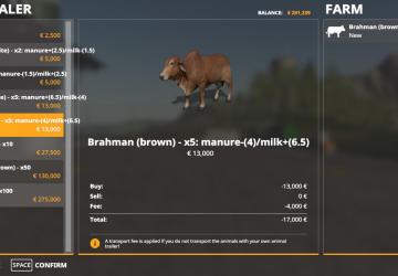 Animal Species version 2.0 for Farming Simulator 2019 (v1.2.0.1)