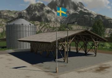SWEDISH FLAG PREFAB (PREFAB) version 1.0 for Farming Simulator 2019 (v1.3.0.1)