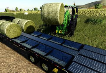 22Ft Gooseneck Baling Trailer version 1.1.0.0 for Farming Simulator 2019 (v1.7.x)