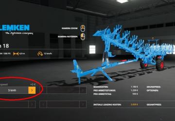 Adjust Working Speed version 1.0 for Farming Simulator 2019 (v1.6.0.0)