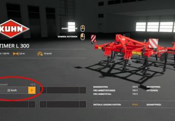 Adjust Working Speed version 1.0 for Farming Simulator 2019 (v1.6.0.0)