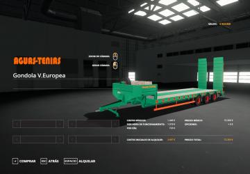 Aguas Tenias Gondola Trailer version 1.0.0.0 for Farming Simulator 2019 (v1.5.x)