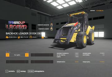 Backhoe Loader 310SK Deere version 1.0.3 for Farming Simulator 2019 (v1.5.1.0)