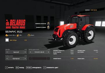 Belarus-3522 version 1.0.0.0 for Farming Simulator 2019 (v1.5.x)