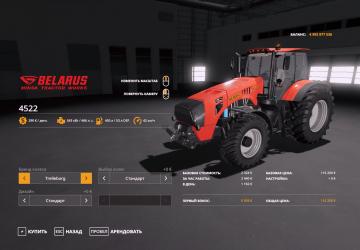 Belarus-4522 version 1.0.0.0 for Farming Simulator 2019 (v1.6.x)