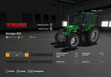 Belarus-826 version 2.1.0.0 for Farming Simulator 2019 (v1.7.x)