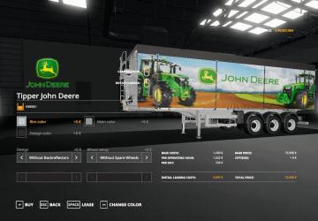 Benalu Tipper John Deere version 1.0.0.0 for Farming Simulator 2019 (v1.4х)