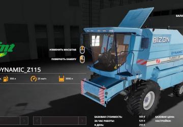 Bizon Dynamic Z115 Turbo 3B version 1.0.0.0 for Farming Simulator 2019 (v1.3.х)