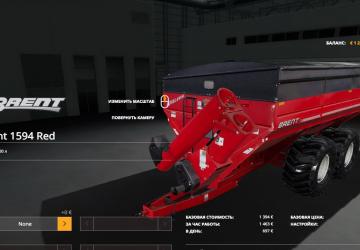 Brent 1594 Grain Cart version 2.0 for Farming Simulator 2019 (v1.2.0.1)