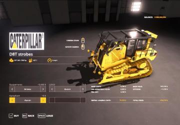 BullDozer Caterpillar D8T SDM strobes version 1.0.0.0 for Farming Simulator 2019 (v1.5.х)