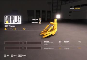 BullDozer Caterpillar D8T SDM strobes version 1.0.0.0 for Farming Simulator 2019 (v1.5.х)
