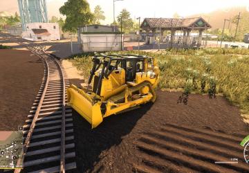 BullDozer Caterpillar D8T SDM strobes version 1.0.0.0 for Farming Simulator 2019 (v1.5.х)