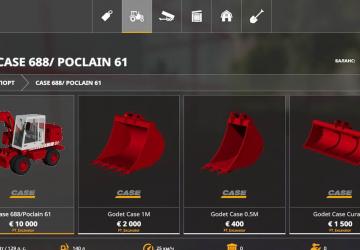 Case 688 / Poclain 61 version 1.0.0.0 for Farming Simulator 2019 (v1.4х)