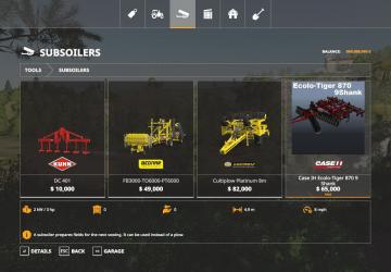 Case IH Ecolo-Tiger 870 9 Shank 20 meter version 1.0.0.0 for Farming Simulator 2019 (v1.3.х)