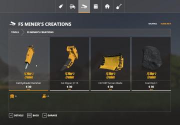 Cat 325D Hammer version 0.5 for Farming Simulator 2019 (v1.6.0.0)