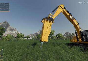 Cat 325D Hammer version 0.5 for Farming Simulator 2019 (v1.6.0.0)
