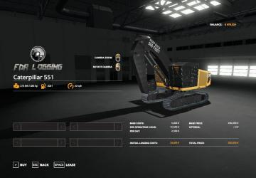 Caterpillar 551 version 1.0 for Farming Simulator 2019 (v1.5.x)