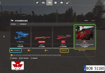 CHARRUE MASSEY FERGUSON BY BOB51160 version 1.0.0.1 for Farming Simulator 2019 (v1.3.0.1)