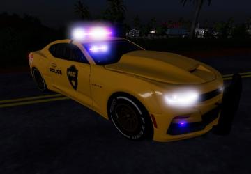 Chevrolet Camaro Police version 1.0.0.0 for Farming Simulator 2019 (v1.6.0.0)