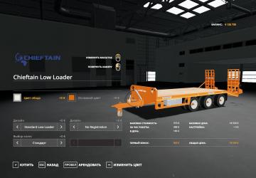 Chieftain Tri Axle Low Loader version 1.0.0.0 for Farming Simulator 2019 (v1.4.x)