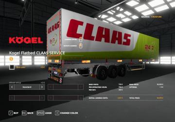Claas Service Kogel Autoloader Trailer version 1.0.0.0 for Farming Simulator 2019 (v1.5.х)